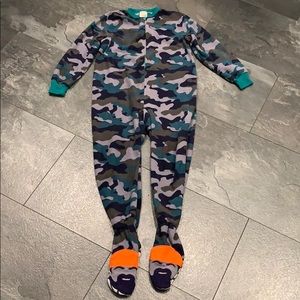 Boy camo fleece sleeper